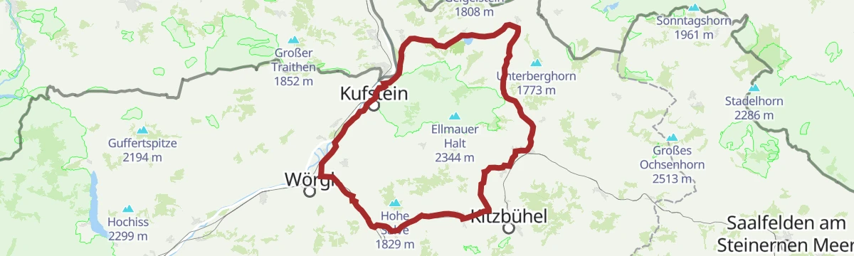 Route map: Wilde Kaiser Rennrad Runde
